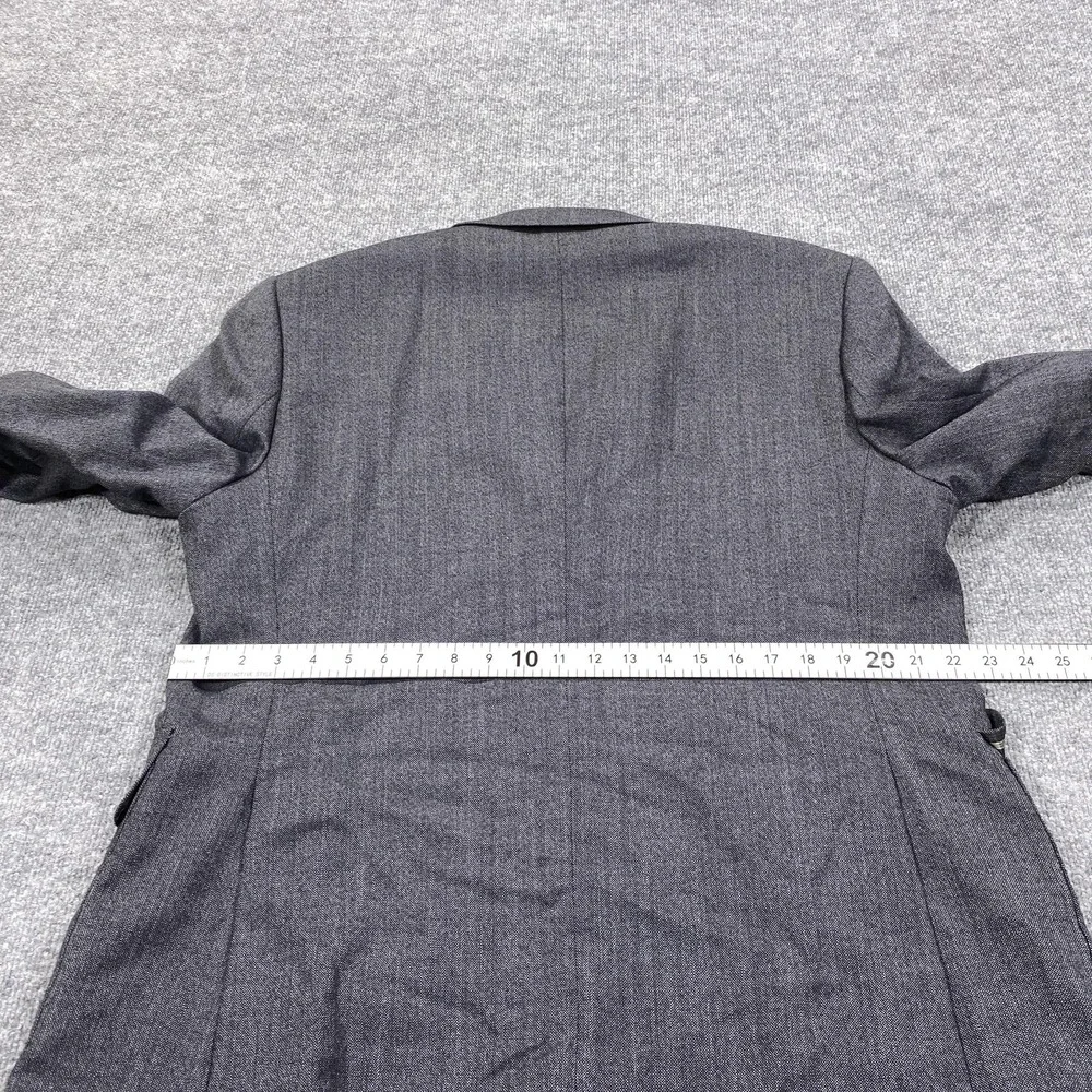 Stafford Essentials Sport Coat Mens 48R Gray Wool Blend‎ Herringbone Slim Fit